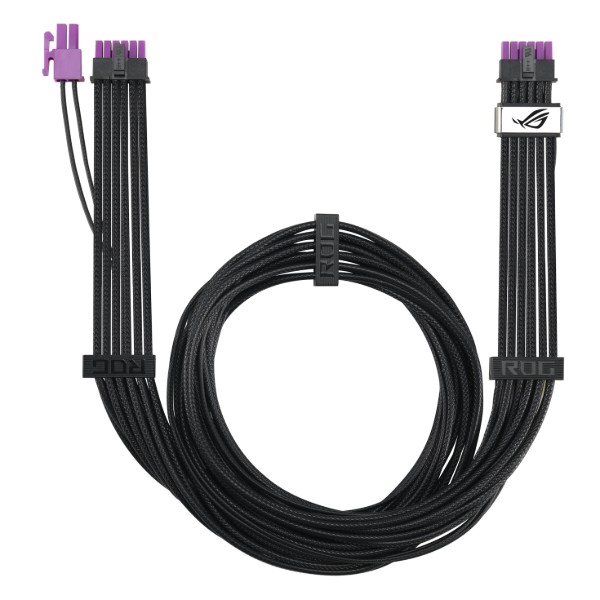 Фото - Кабель живлення для відеокарти Asus ROG Equalizer 12V-2x6 ATX 3.1 & PCIe 5.1 Black (90YE00BN-B0QA00)